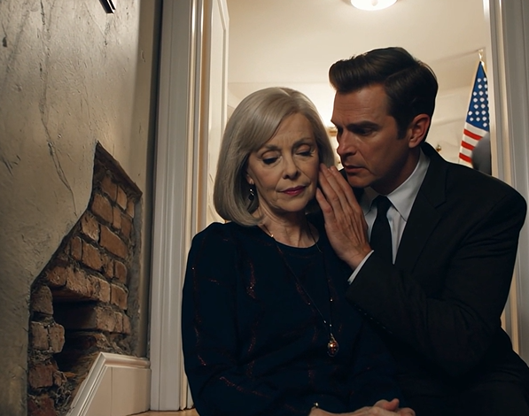 Mijn zoon en zijn vrouw stuurden mijn man en mij naar beneden. Toen boog mijn man zich voorover en fluisterde: “Stil… ze weten niet wat er achter deze muur schuilgaat.” Nadat het in huis muisstil was geworden, duwde hij tegen een losse steen en onthulde een geheim dat hij al 39 jaar met zich meedroeg…