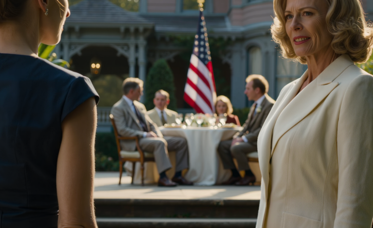 Op het feest waar werd aangekondigd dat beide huizen naar Vanessa zouden gaan, sneerde mijn schoonmoeder naar me: “Martha, je bent gewoon een hulpje op hoge hakken.” Ik sprak me niet tegen. Ik bleef stil en bewaarde een geheim in de bibliotheek. Toen de advocaat onder luid applaus arriveerde, keek ik haar aan en zei precies één zin.