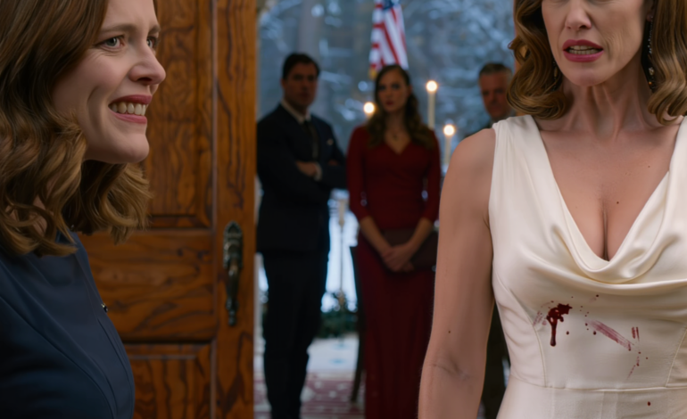 Tijdens het kerstgala in de Hamptons morste ik per ongeluk wijn op de jurk van mijn zus. Ze sloeg me voor de ogen van vijftig gasten en schreeuwde: “Mijn jurk van 25.000 dollar is verpest!” Mijn vader gooide zelfs de deur open in de sneeuw en zei koud: “Bied je excuses aan je zus aan, of ga hier weg.” Ik vertrok zonder een woord te zeggen… maar precies om 8 uur de volgende ochtend was de rust in mijn hele familie plotseling verdwenen.