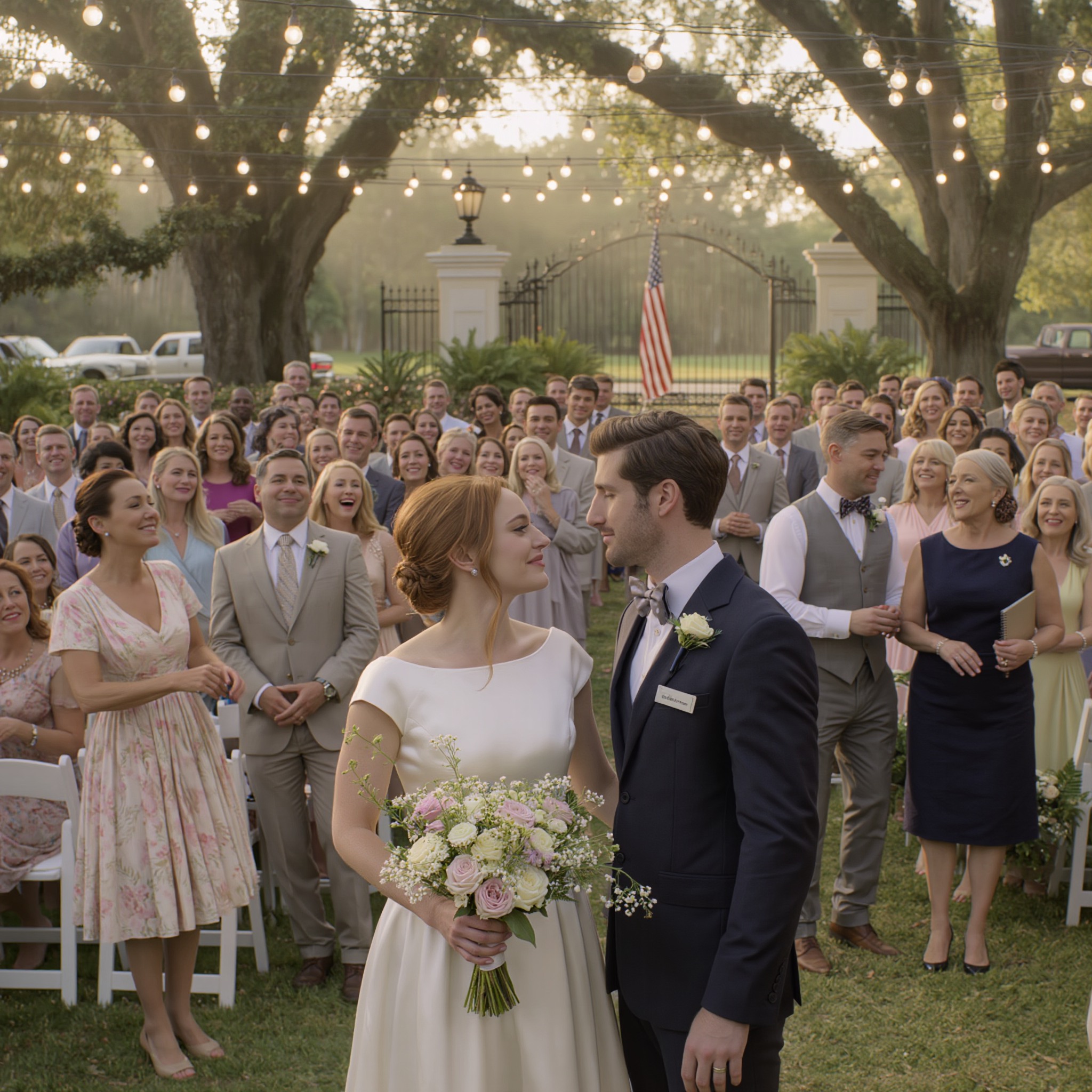 Mijn moeder annuleerde mijn bruiloft achter mijn rug om, vertelde mijn verloofde dat ik “beschadigd goed” was en kwam aan in de verwachting dat ik zou instorten. Maar terwijl bijna 200 gasten lachend onder lichtslingers op een andere locatie stonden, liep ze in parels en hoge hakken naar de poort, om daar woorden te horen die ze nooit had gedacht dat iemand tegen haar zou zeggen.
