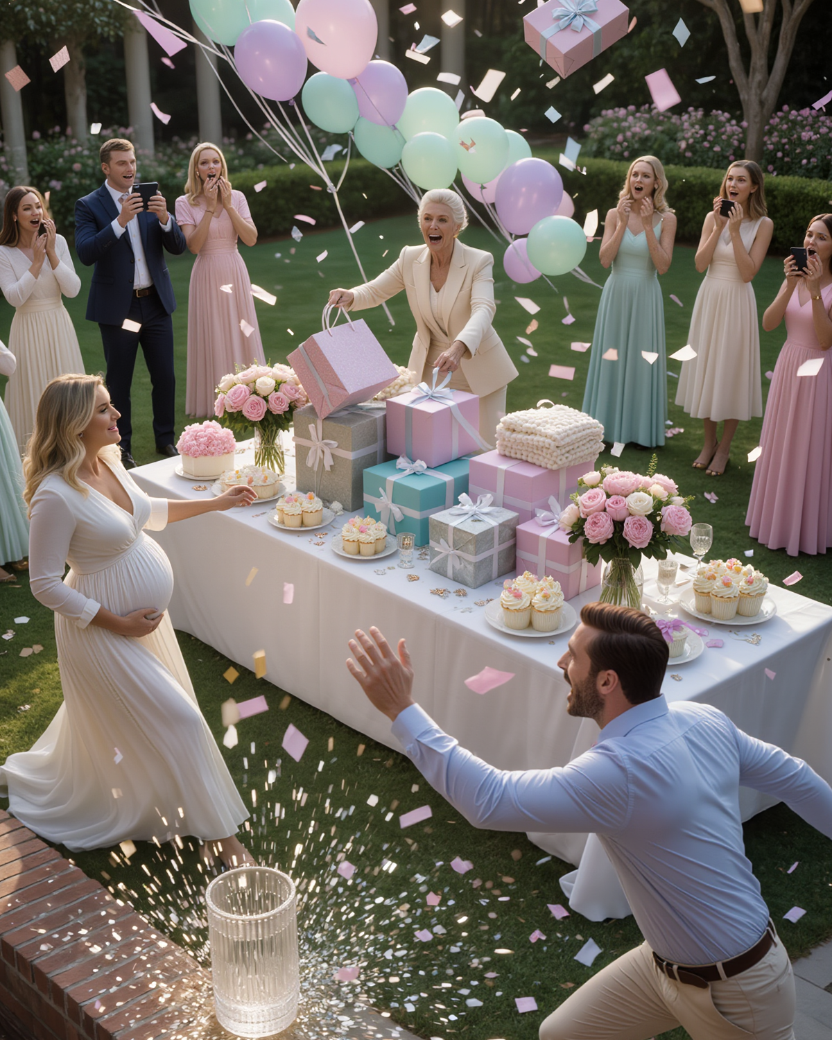 Tijdens mijn babyshower probeerde mijn schoonmoeder de naamgeving van mijn baby over te nemen. Toen ik weigerde, gooide ze de cadeaus in het rond, maar minuten later kwam de waarheid aan het licht en werd ze door de politie afgevoerd.