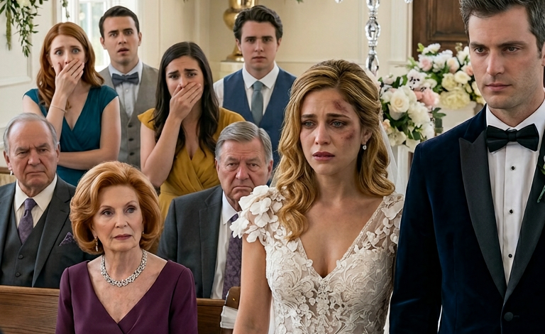 Een momentje… – Op mijn trouwdag kwam ik opdagen met een blauw oog. Mijn verloofde stond naast me… en toen hij mijn moeder…