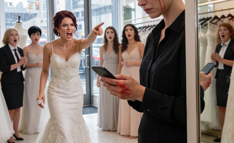 Mijn zus liet me bloedend achter tijdens het passen van haar trouwjurk — dus heb ik haar bruiloft van $24.000 met één klik verwoest