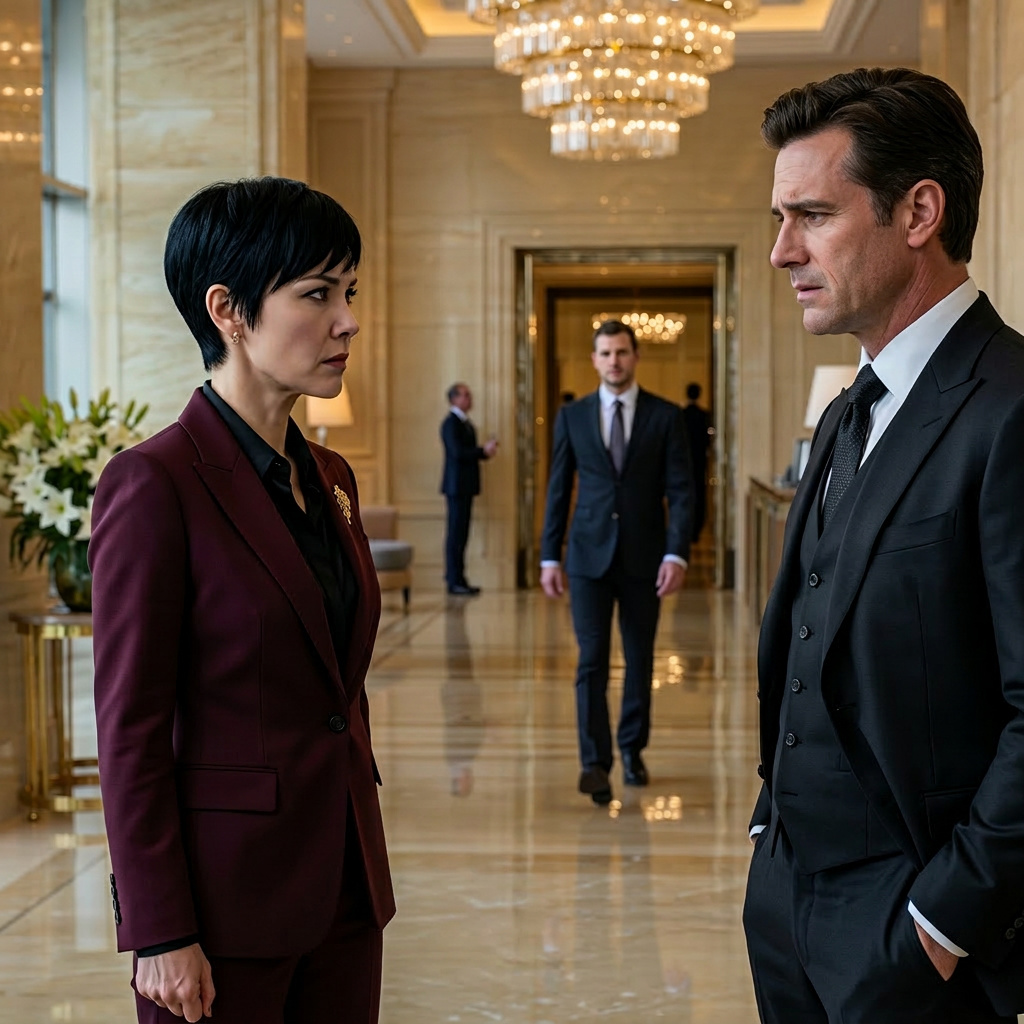 Twintig jaar nadat mijn vader me het huis uit had gezet omdat ik op mijn zeventiende zwanger was geraakt, zag hij me in de marmeren lobby van een luxehotel staan. Hij bekeek me van top tot teen en grijnsde: “Heeft het leven je al een lesje geleerd?” — zonder te weten dat het meisje dat hij ‘Schaamte’ noemde, een leven had opgebouwd dat sterk genoeg was om hem eindelijk te laten stoppen met grijnzen.