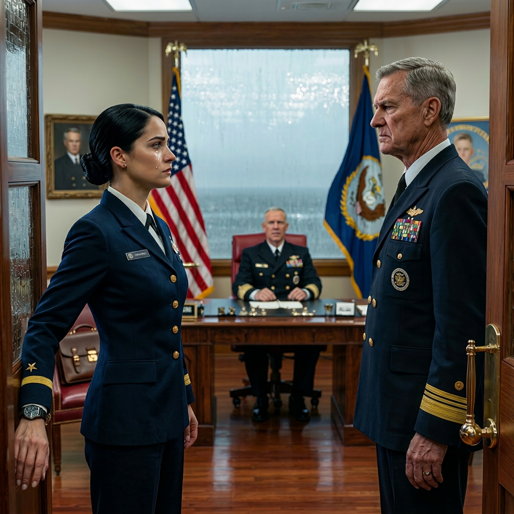 I Paid for an Old Veteran’s Declined Dinner Check at a Rainy Diner Outside Norfolk and Slipped Out Before He Could Thank Me—Then Two Weeks Later I Walked Into My Commanding Officer’s Office, Saw the Same Quiet Man Sitting There in Dress Blues With Four Stars on His Shoulders, and Realized Whatever Was About to Happen Was Bigger Than Anything I’d Imagined