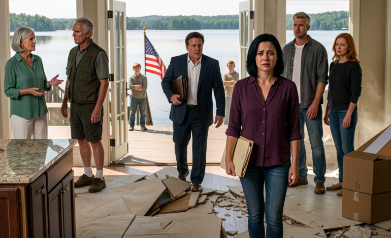 Ik ging naar het huis aan het meer voor een rustig weekend. In plaats daarvan trof ik de keuken en woonkamer midden in een verbouwing aan. Mijn moeder zei: “We zijn het aan het opknappen voor je broer en zijn vrouw.” Ik pakte mijn eigendomsakte erbij en belde mijn advocaat. De volgende ochtend bleek het huis niet meer volgens de plannen van mijn familie te zijn verbouwd.