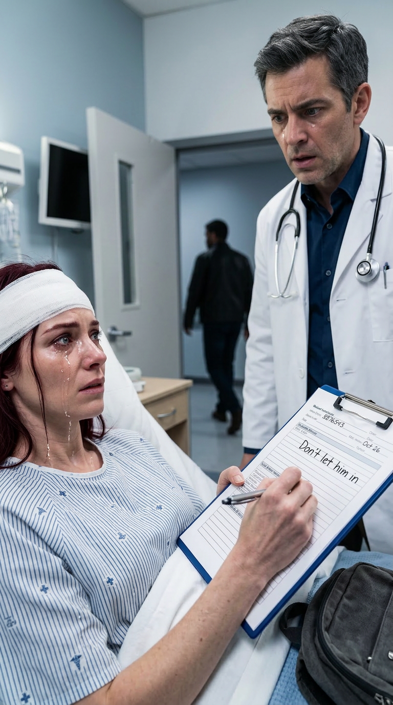 Een momentje… – “Ik vertel de dokter dat je bent uitgegleden en je