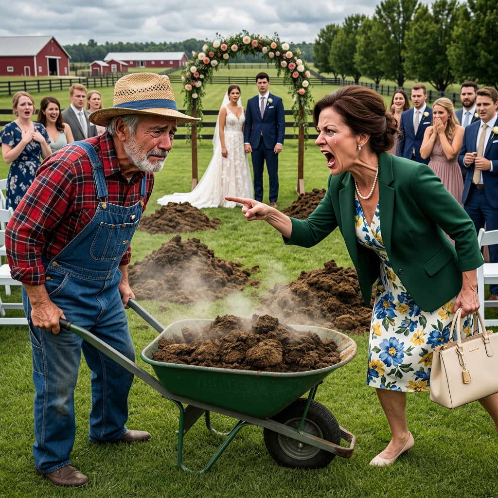 Verenigingslid Karen hield een bruiloft op mijn boerderij zonder toestemming — dus ik heb de locatie bedekt met koeienmest!