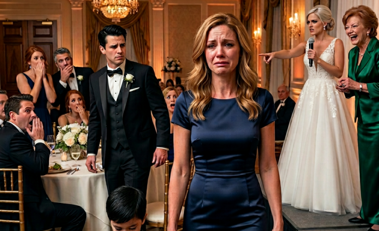 Een momentje… – Op de bruiloft van mijn zus bespotte ze mij in haar toespraak. “Mijn zus is een alleenstaande moeder en door…