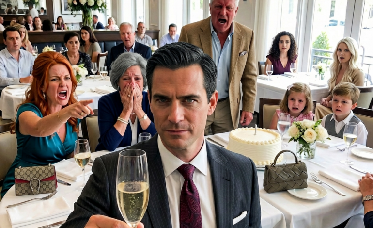 Een momentje… – Ze lieten mijn kinderen achterin zitten tijdens de verjaardag van haar vader, nadat ik iedereen had ingevlogen en voor het…