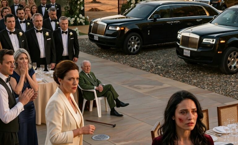 Mijn moeder probeerde zich te verschuilen achter mijn 82-jarige miljardair-grootvader, verscholen achter een stapel afval, op de bruiloft van mijn broer in Napa. Toen ik – pal voor ieders neus