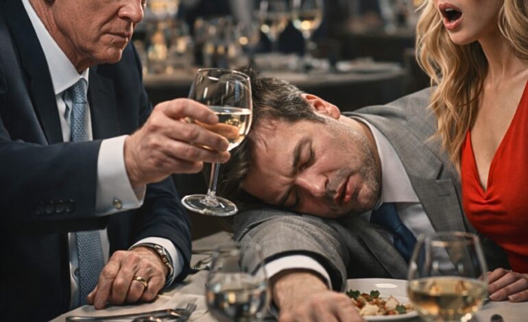 Ik heb mijn bedrijf verkocht voor 60 miljoen dollar en besloot dat te vieren met mijn dochter en haar man. We gingen naar het duurste restaurant van de stad. Toen ik even wegliep om te bellen, kwam een ober naar me toe en zei: ‘Het lijkt erop dat uw dochter iets in uw glas heeft gemorst.’ Dus ging ik terug en verwisselde onze glazen. 15 minuten later…