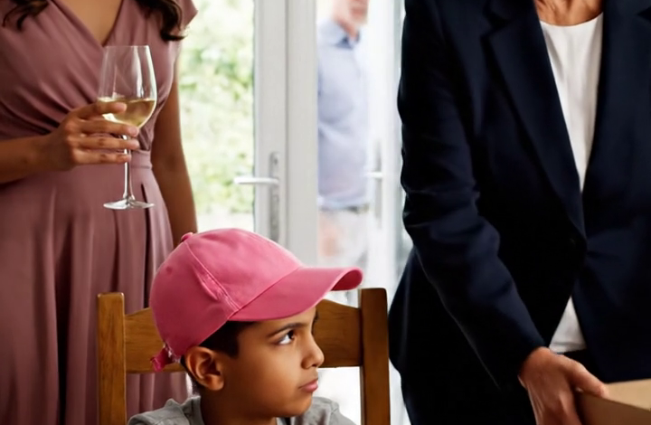 Op een familieverjaardagsfeestje in Ohio kreeg ik het koud toen ik mijn zesjarige kleindochter onder een roze muts zag zitten nadat ze met haar haar hadden geknoeid. Mijn schoondochter hief haar glas op en lachte dat het “maar een grapje” was. Ik zei niets. Ik pakte het kind op en ging weg, terwijl mijn zoon schreeuwde dat ik overdreef. Maar de volgende ochtend stond hij met trillende stem op mijn veranda en smeekte me om het hierbij te laten.