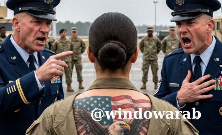 ‘Ze is gewoon een mislukkeling – ongeschikt voor de dienst.’ Mijn vader vernederde me voor de ogen van de hele basis… totdat ze de tatoeage op mijn rug zagen. Zijn commandant verstijfde, stond op en sprak drie woorden die alles veranderden: ‘Ze heeft een hogere rang dan jij.’