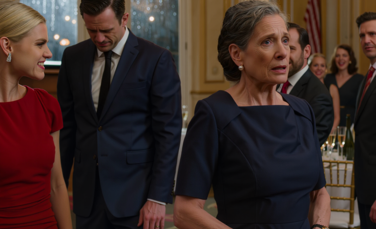 Op het bedrijfsjubileumfeest haakte mijn schoondochter haar arm door die van mijn zoon en stelde me lachend voor als “de parasiet”, terwijl mijn zoon daar maar stond met een stijve glimlach. Ze had geen idee dat de vrouw in de donkerblauwe jurk met de oude handtas degene was die 51% van Westbrook in handen had sinds de dag dat mijn man die eerste investering tekende, en die avond richtten een paar mensen in de zaal hun blik op iets heel anders.