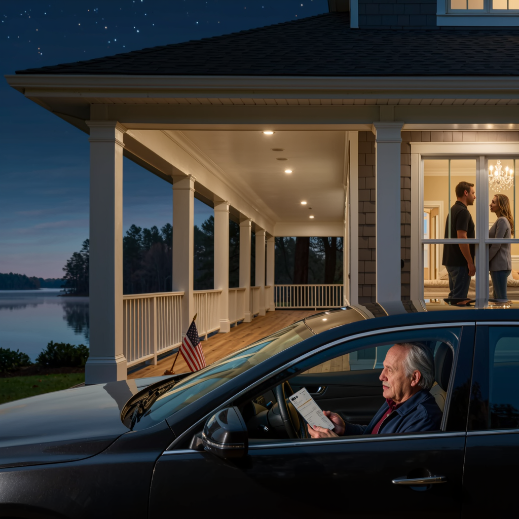 Veertien maanden later ontving ik een elektriciteitsrekening van het vakantiehuis aan het meer van mijn overleden zoon. Omdat ik aanvoelde dat er iets niet klopte, ben ik er diezelfde avond nog naartoe gereden. Het huis was midden in de nacht nog steeds verlicht en er stond een vreemde auto geparkeerd in de tuin. Ik opende het fotoarchief dat Marcus had achtergelaten, en zag dat een andere man de plek had betreden die ooit van hem was geweest.