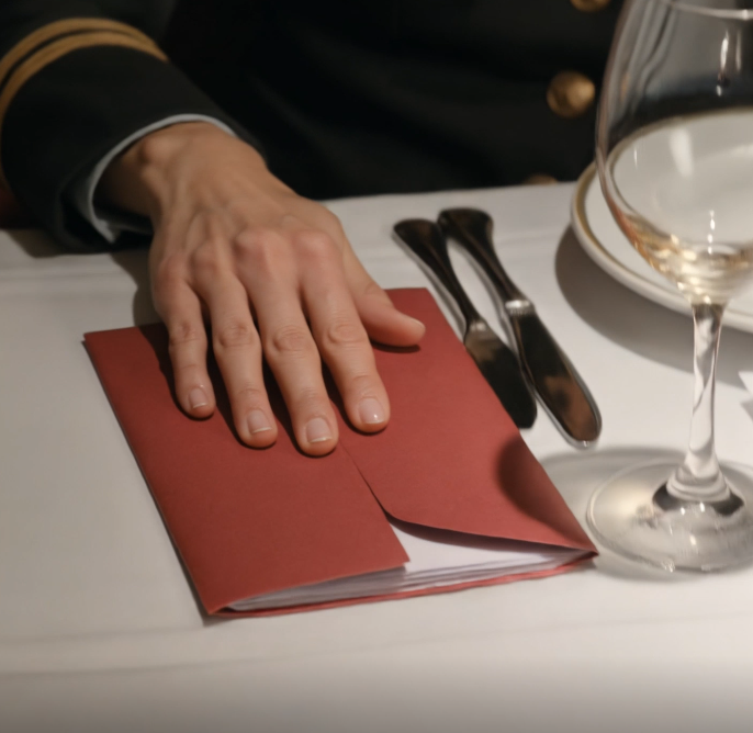 Mijn zus schoof een contract over tafel en zei: “Teken de helft van je pensioen af” — maar ze zweeg toen ik in gala-uniform verscheen, een rode federale envelop naast haar wijnglas zette en haar zei: “Het ging niet meer om geld vanaf het moment dat je mijn naam noemde,” terwijl onze ouders elkaar aankeken en beseften dat het familiediner dat ze hadden gepland al een veel serieuzere wending had genomen.