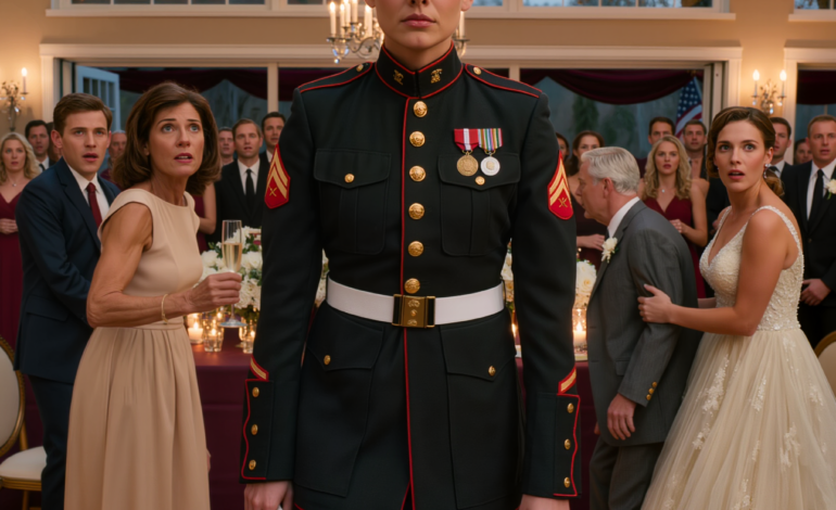 Ze schaamden zich voor mijn uniform, maar toen stond het hele bruiloftgezelschap tegelijk op.