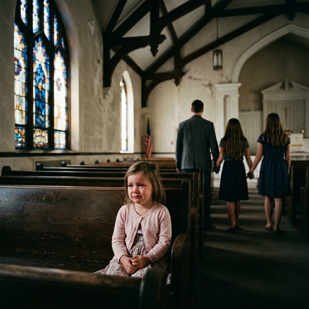 Toen ik vier jaar oud was, zette mijn moeder me op een bankje in een kerk en zei: ‘Blijf hier. God zal voor je zorgen.’ Daarna draaide ze zich om en liep weg, glimlachend, hand in hand met mijn vader en zus. Ik was te verbijsterd om te huilen – ik kon alleen maar blijven zitten en toekijken hoe ze me achterlieten. Maar twintig jaar later kwamen ze diezelfde kerk binnen, keken me recht aan en zeiden: ‘Wij zijn je ouders. We zijn gekomen om je mee naar huis te nemen!’