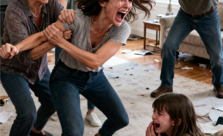 Mijn vader sloeg mijn 6-jarige dochter terwijl mijn moeder en zus mij tegenhielden.