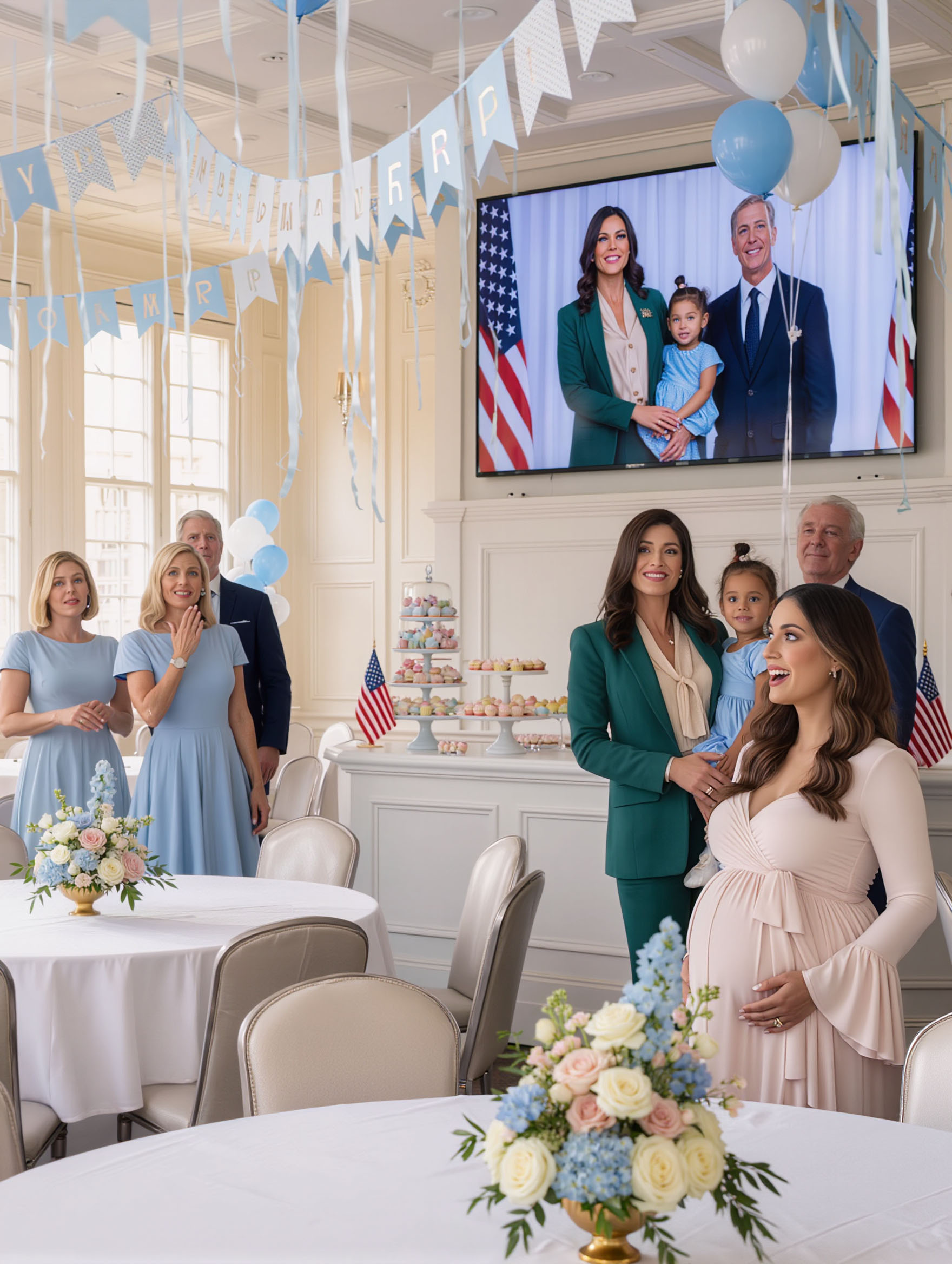 Mijn vader belde twee dagen voor de babyshower van mijn zus en zei: “Deze is alleen voor familie. Ze vindt dat je bij elk evenement te veel aandacht trekt.” Mijn moeder was het daarmee eens. “Blijf voor één keer thuis.” Ik maakte geen bezwaar. Ik kleedde mijn dochter aan in het kleine blauwe jurkje dat ze bewaard had, reed naar het Women in Leadership Gala van de stad en liep het podium op om de hoofdprijs in ontvangst te nemen. Uren later werd de live-uitzending midden in de babyshower van mijn zus uitgezonden – en toen iedereen zag wie er naast me stond voor de foto, werd het stil in de zaal voordat mijn zus begreep waarom ik haar uitnodiging helemaal niet nodig had gehad.