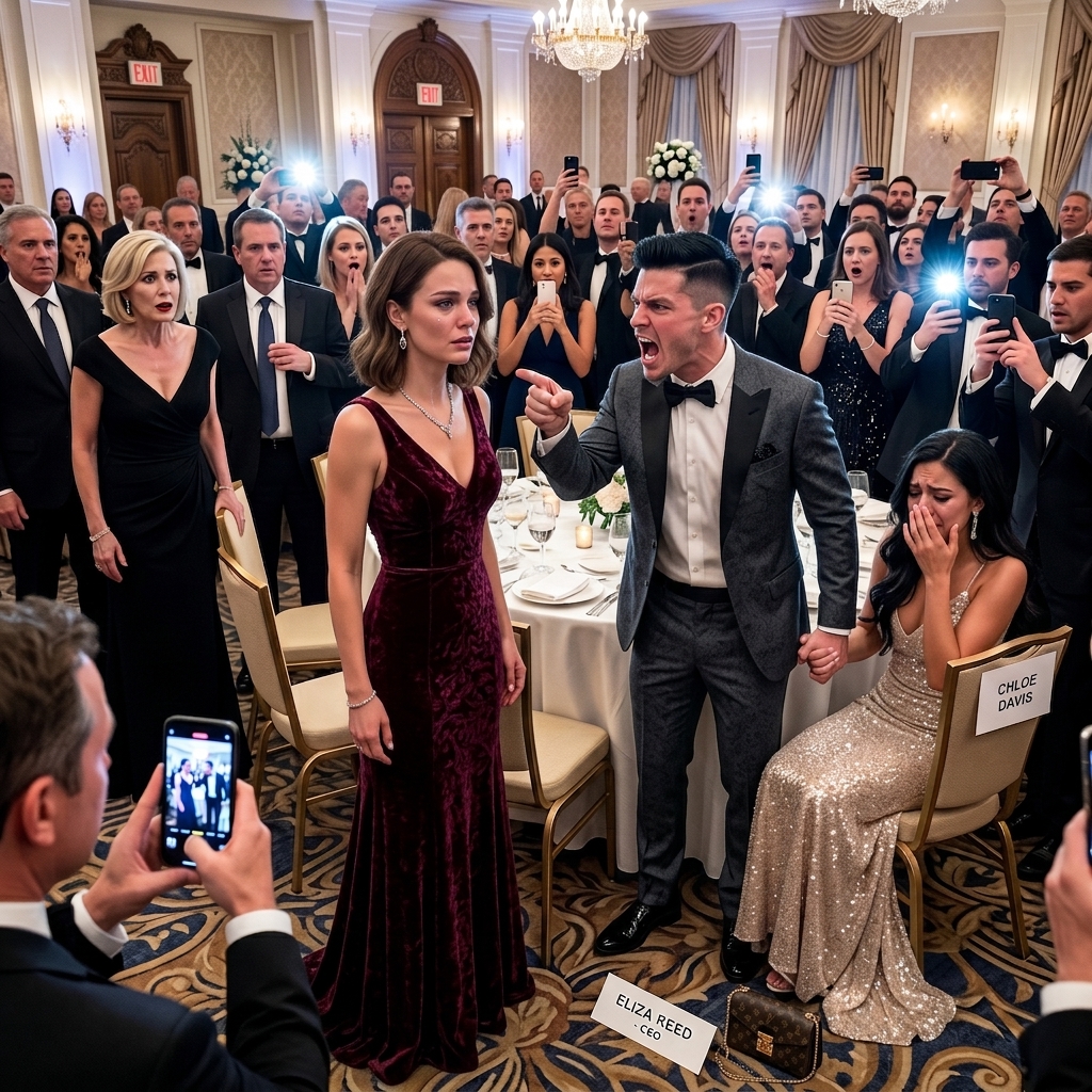 The boss’s son walked over and said, “This VIP seat is for my girlfriend.” He grabbed my name card, tossed it to the floor, and smirked arrogantly. Cameras flashed. Phones were recording. I stayed calm and said, “What you just did… just cost your mother $1.3 billion.”