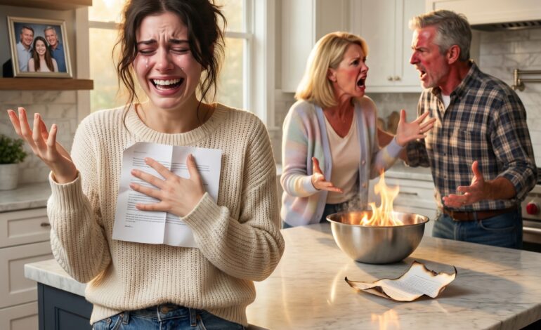 Een momentje… – Nadat ik weigerde mijn loterijwinst van $ 2,5 miljoen te delen met hun favoriete dochter, verbrandden mijn ouders de volgende…