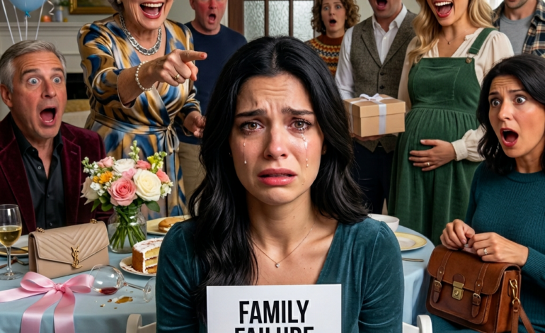 Een momentje… – Bij de babyshower van mijn zus ging ik zitten en zag de woorden ‘Family Failure’ op mijn stoelkaart geschreven staan….