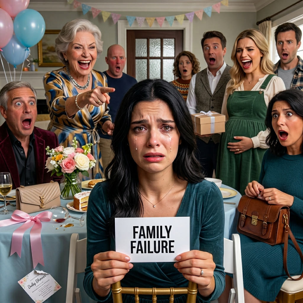 Een momentje… – Bij de babyshower van mijn zus ging ik zitten en zag de woorden ‘Family Failure’ op mijn stoelkaart geschreven staan….