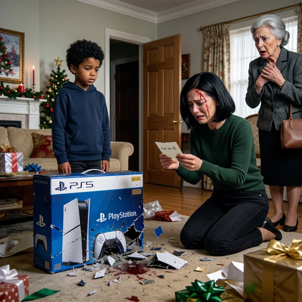 Een momentje… – Mijn moeder gaf mijn 8-jarige zoon de nieuwste PlayStation. Maar zodra hij de doos opende, gooide hij hem stilletjes op…