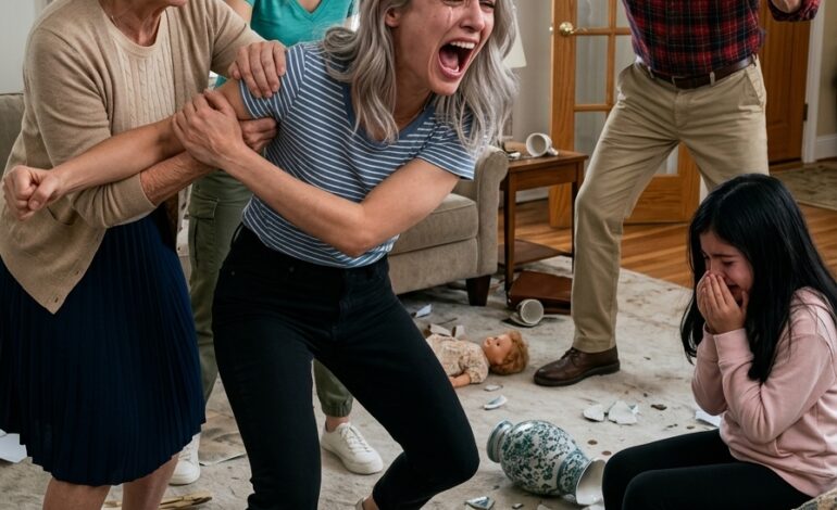 Mijn vader sloeg mijn 6-jarige dochter terwijl mijn moeder en zus mij tegenhielden.