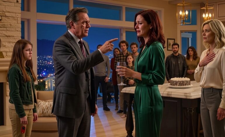 Op mijn dertigste verjaardag stond mijn vader midden in de woonkamer en zei: “Het feest is afgezegd. De advocaat komt eraan,” ervan overtuigd dat hij op het punt stond mijn huis voor mijn zus af te pakken, voor de ogen van de hele familie. Maar terwijl iedereen me daar zag staan, glimlachend met een glas in mijn hand, wist niemand dat ik de gekopieerde sleutel al had gevonden en dat de politie al onderweg was.