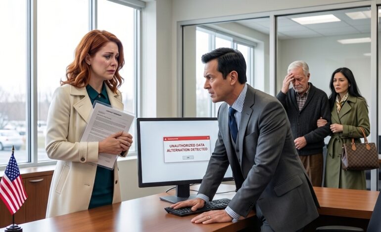 Om 7 uur ‘s ochtends belde de filiaalmanager om te zeggen dat ik een creditcardschuld van $100.000 op mijn naam had staan. Ik haastte me met mijn documenten naar de bank en trof mijn ouders daar al aan, samen met mijn zus. Mijn moeder zei kalm: “Ze verdient meer,” mijn vader zei koud: “Je betaalt het wel. Dat doe je altijd,” totdat de filiaalmanager het scherm naar mij draaide en één vraag stelde die hen uit elkaar deed vallen.