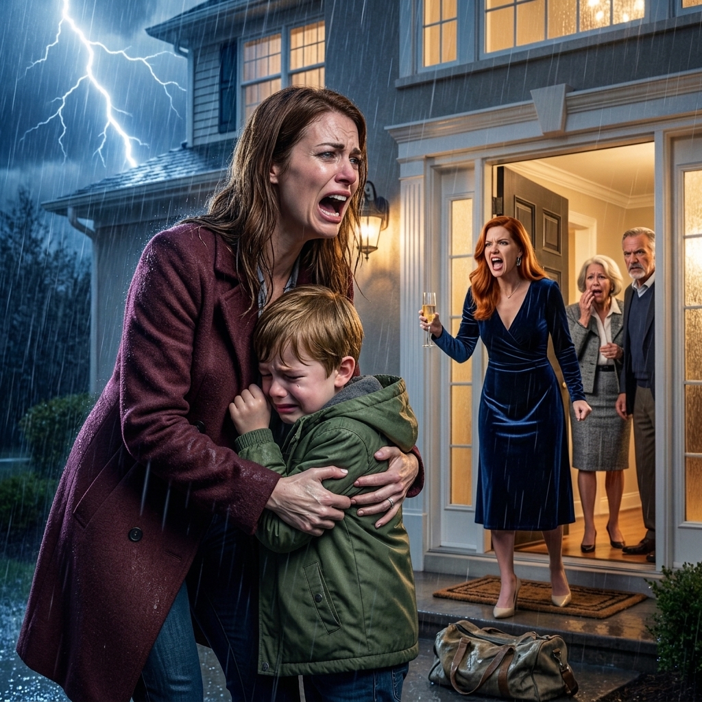 Een momentje… – ‘Ze sloeg me, mama,’ fluisterde mijn zoon in de storm – en op dat moment veranderde alles aan mijn perfecte…