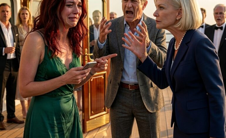 Een momentje… – “Toen mijn schoonmoeder fluisterde: ‘Deze cruise is alleen voor het hele gezin’, pakte ik mijn telefoon – en wat er…