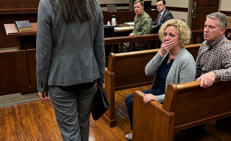 Hij loog dat ze ontslag had genomen bij de marine en zag haar vervolgens in de rechtbank