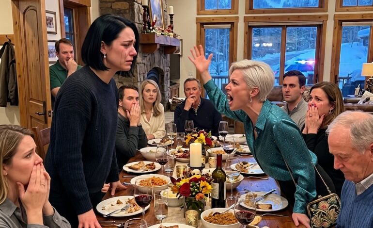 Een momentje… – Tijdens het Thanksgiving-diner schreeuwde mijn zus tegen me: “Waarom verpest je de esthetiek van mijn skihut van $ 3,5 miljoen?”…