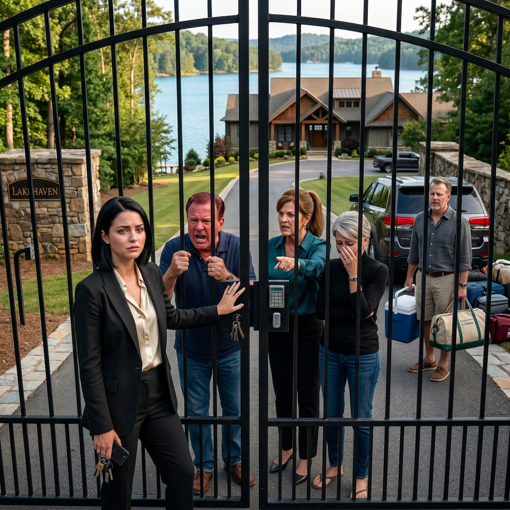 Some people think being family gives them the right to take whatever they want. My parents thought my lake house belonged to everyone but me. I stayed silent while they made one entitled move after another. Then they arrived at the gate expecting easy access— and walked straight into the moment that changed everything.