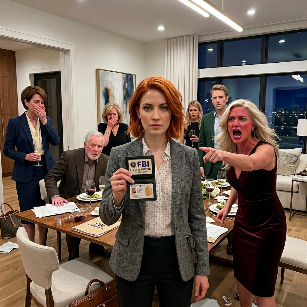 “She’s just a simple accountant,” my sister-in-law smirked in front of everyone. The man at the door smiled. “Simple? She’s the federal auditor investigating your company tomorrow.” And when… I pulled out my badge.