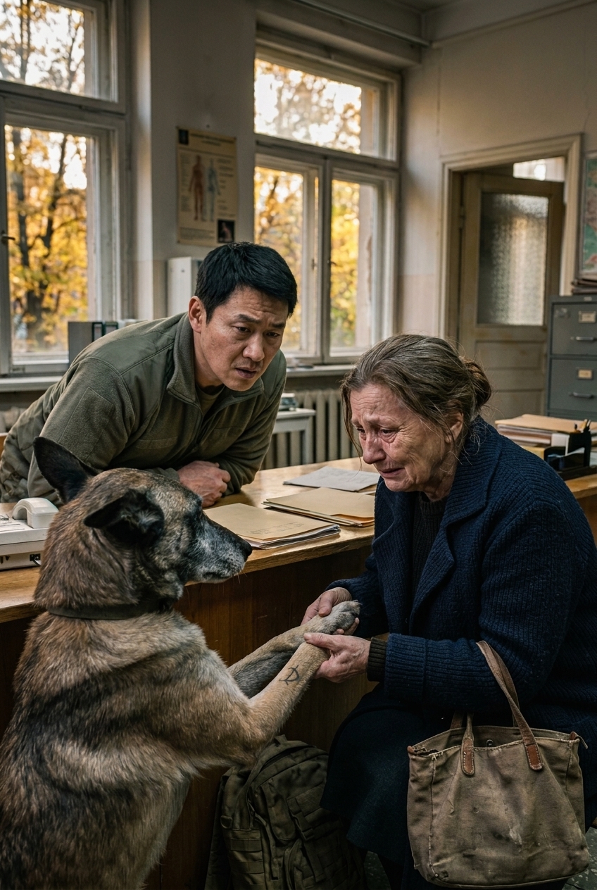‘Meneer… mijn hond heeft dezelfde tatoeage als u,’ zei iemand, waarmee een stille connectie aan het licht kwam die iedereen versteld deed staan en een lang vergeten belofte van een soldaat blootlegde, een verborgen verleden en een zware schuld die hij nooit meer had verwacht onder ogen te moeten zien.