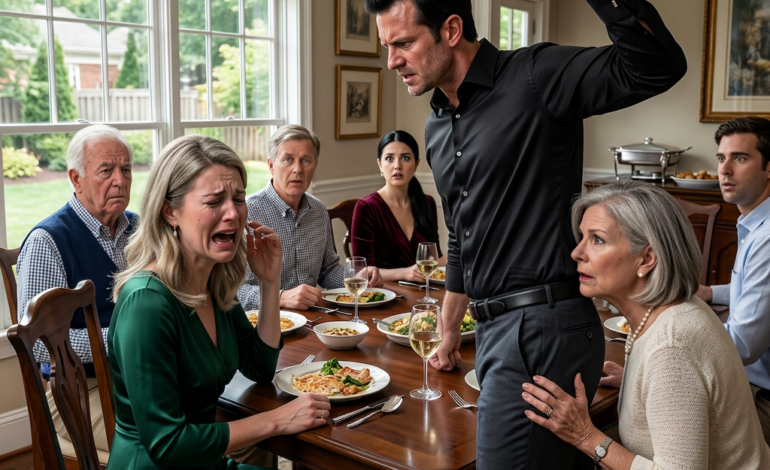 Ik lachte om de grap van mijn zwager toen mijn man me tijdens het eten plotseling in mijn gezicht sloeg. Het werd stil in de…