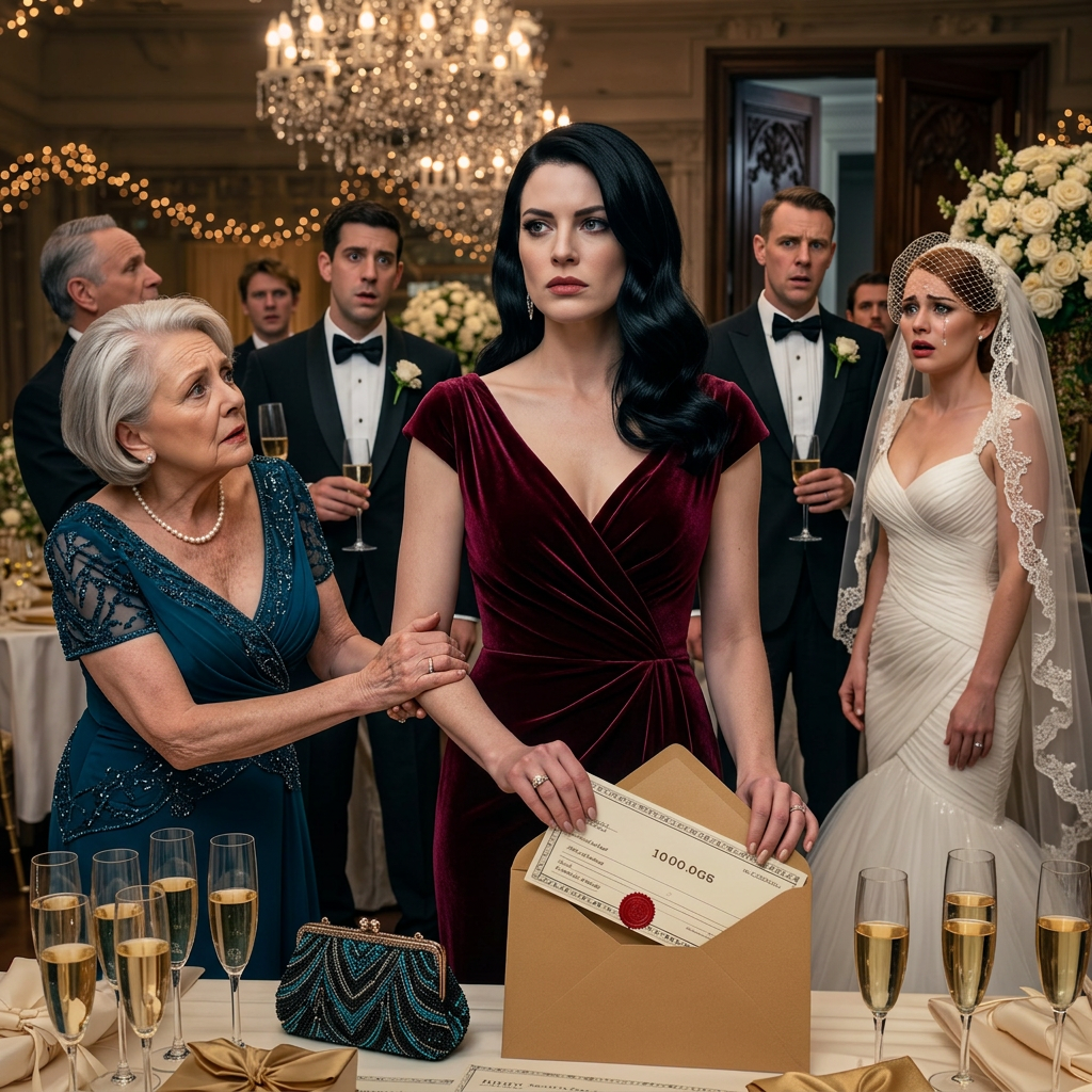 At my sister’s wedding, I was handed a place card that read “Non-priority guest,” Mom leaned in and whispered, “That means no seat at the family table,” and I walked to the gift table, took back my $10,000 check, and said, “Since I’m just a courtesy, so is this.”