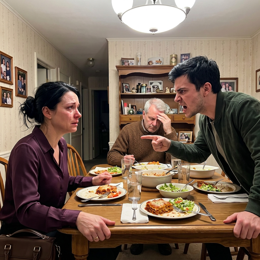 “At dinner, my stepson looked straight at me and said, ‘You’re a loser. But my mom isn’t.’ My husband said nothing. I said nothing. I just sat there and took it. A week later, he had no job, no car, and nowhere left to stay. That night, my husband called me in a panic.”
