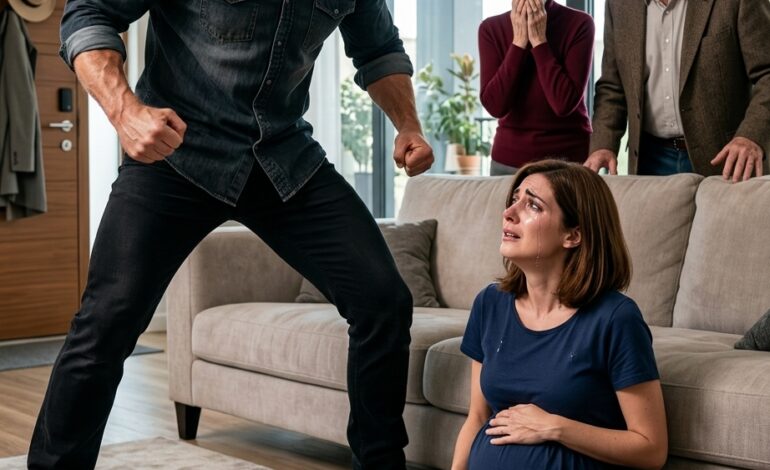 “Mijn man sloeg me toen ik zwanger was en zijn ouders lachten me uit… maar ze wisten niet dat een simpel berichtje alles zou verwoesten.”