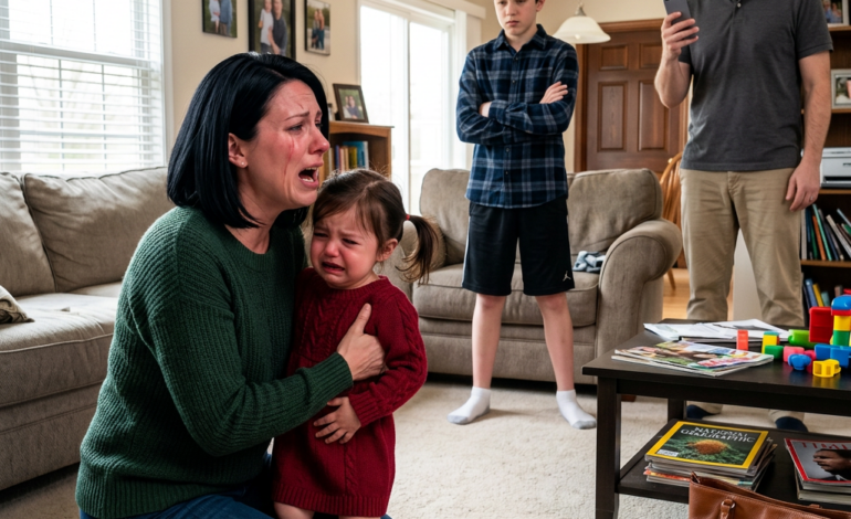 When my husband laughed after his stepson punched my 3-year-old daughter in the stomach, I realized something in our marriage had broken beyond repair. Then he joked about taking a picture for social media, and what I did next left him desperately trying to explain himself.