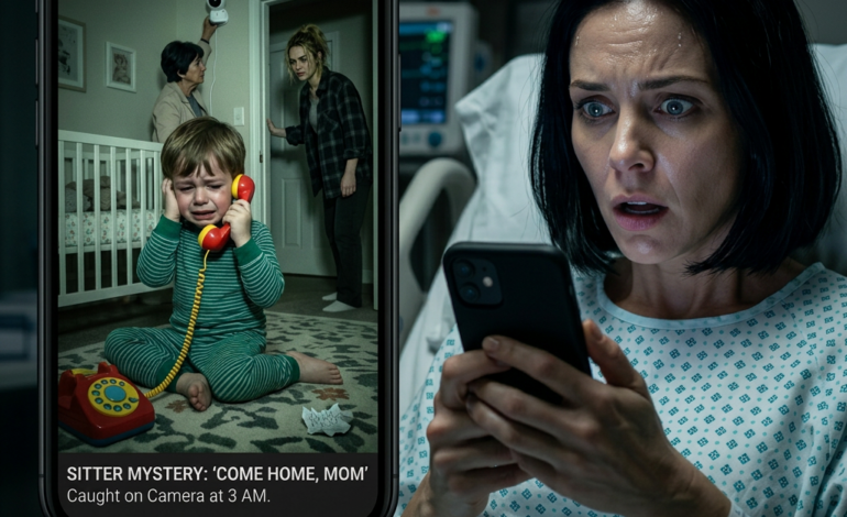 While I was in the hospital giving birth, my 3-year-old stayed behind with a babysitter. Then he called me crying, “Come home, Mom.” Instantly uneasy, I asked Grandma to install cameras. But when we watched the footage, it revealed scenes beyond belief. Who was this sitter really?