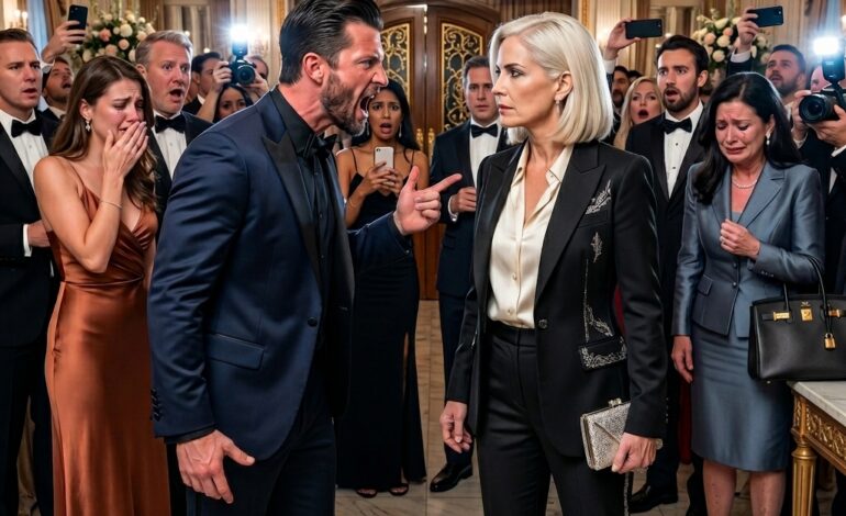 Everyone thought I was just another guest when the boss’s son took my VIP seat for his girlfriend and tossed my name card to the floor. Cameras flashed, phones recorded, and I didn’t raise my voice. I simply told him he had just cost his mother $1.3 billion.