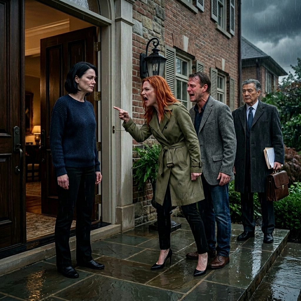 My Ex-Husband’s New Wife Showed Up at My Door Demanding Their “Rightful Share” of My Father’s Estate and Ordered Me to Move Out Immediately, but Her Greedy Smirk Vanished the Second My Lawyer Walked in Right Behind Her