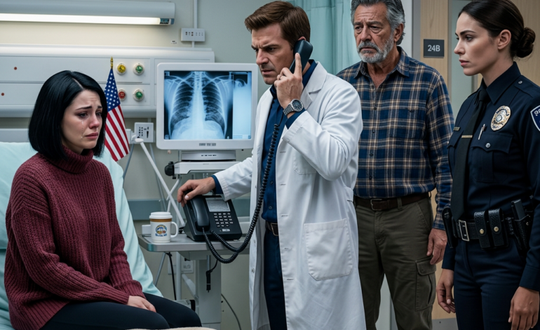 At my birthday, my sister smashed the cake into my face, laughing as I fell backward with blood mixing into the frosting. Everyone said, “It was just a joke.” But the next morning at the ER, the doctor stared at my X-ray and immediately called 911—because what he saw revealed a shocking truth…