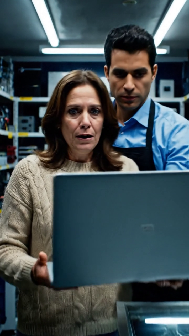 Ik bracht de kapotte, oude laptop van mijn zoon naar een kleine reparatiewinkel, in de veronderstelling dat ik hem hielp met zijn werk. Nog geen uur later trok een bleke technicus me in een hoek, verlaagde zijn stem en zei dat ik mijn creditcards moest blokkeren, al mijn wachtwoorden moest wijzigen en moest vertrekken voordat de jongen die ik had opgevoed zich realiseerde wat ik net had gezien.